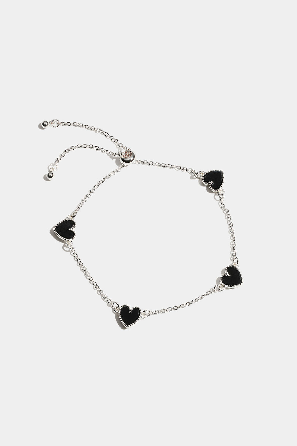 Armband med svarta hjärtan