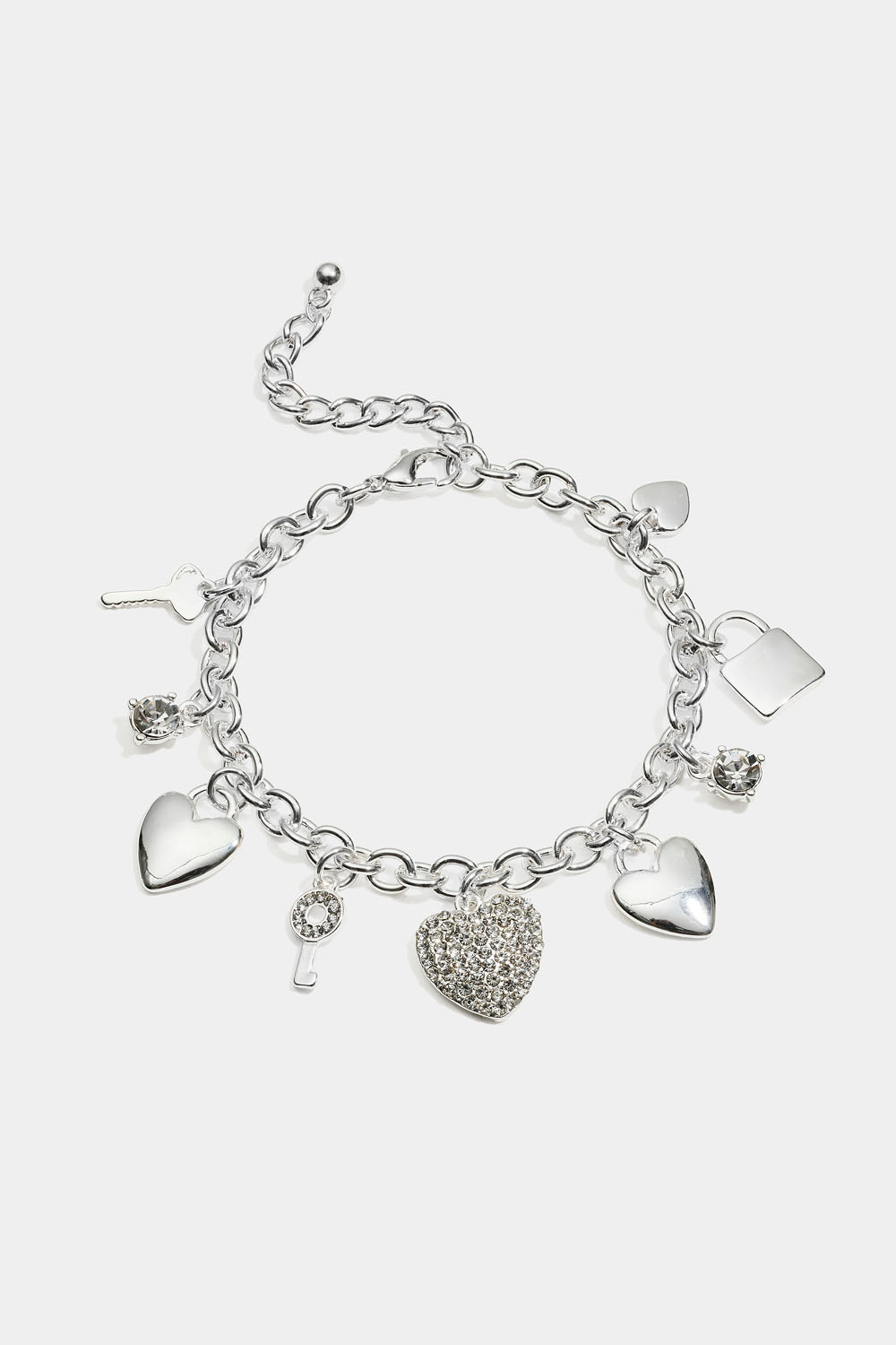 Armband med nycklar och hjärtan