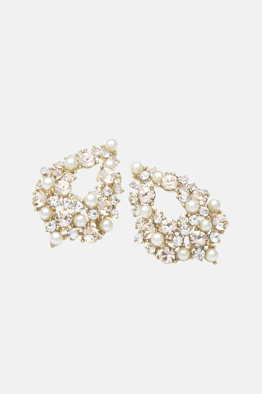 Alice pearl earrings - Ivory silk