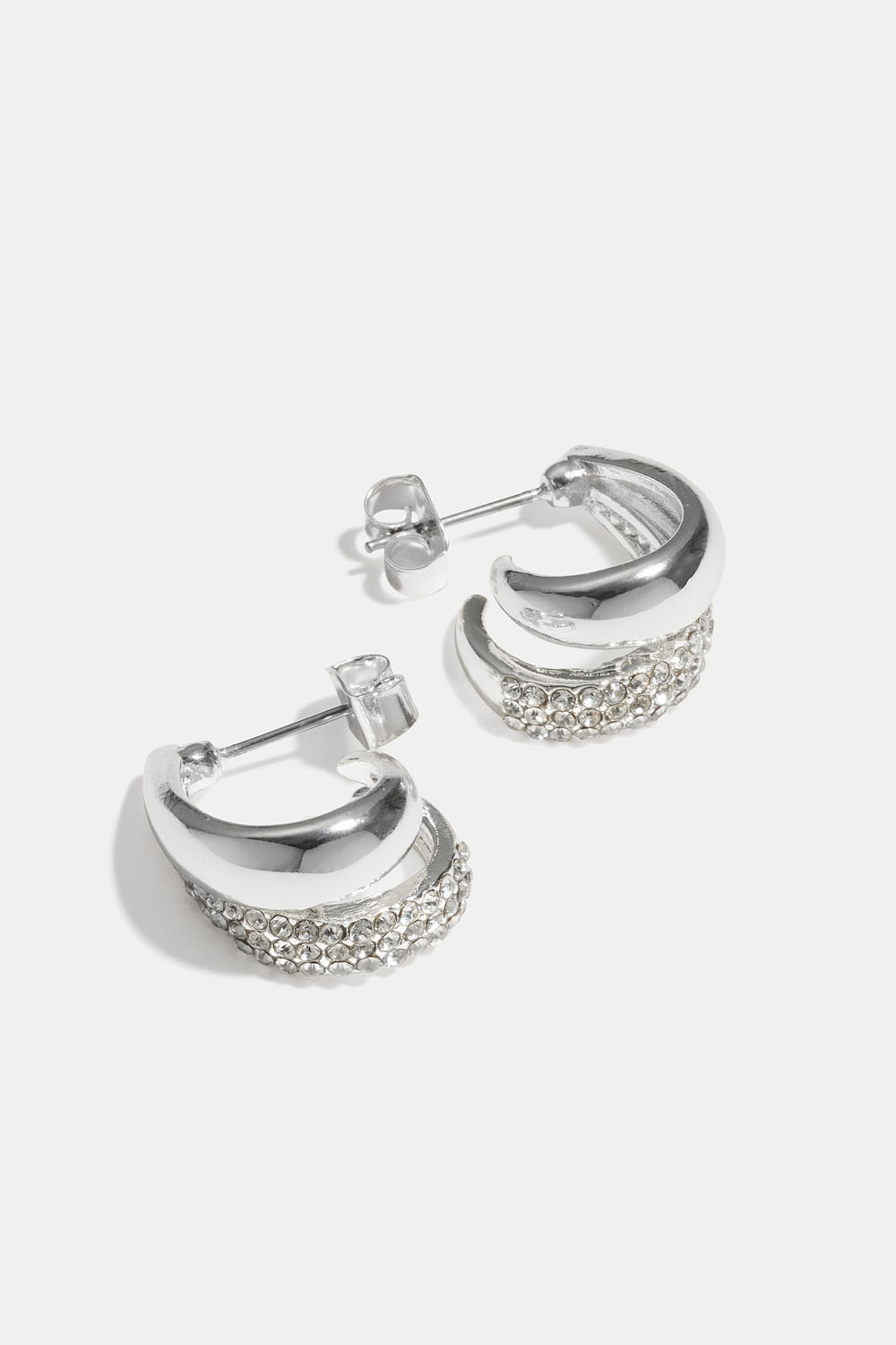 Tvådelade hoops med strass