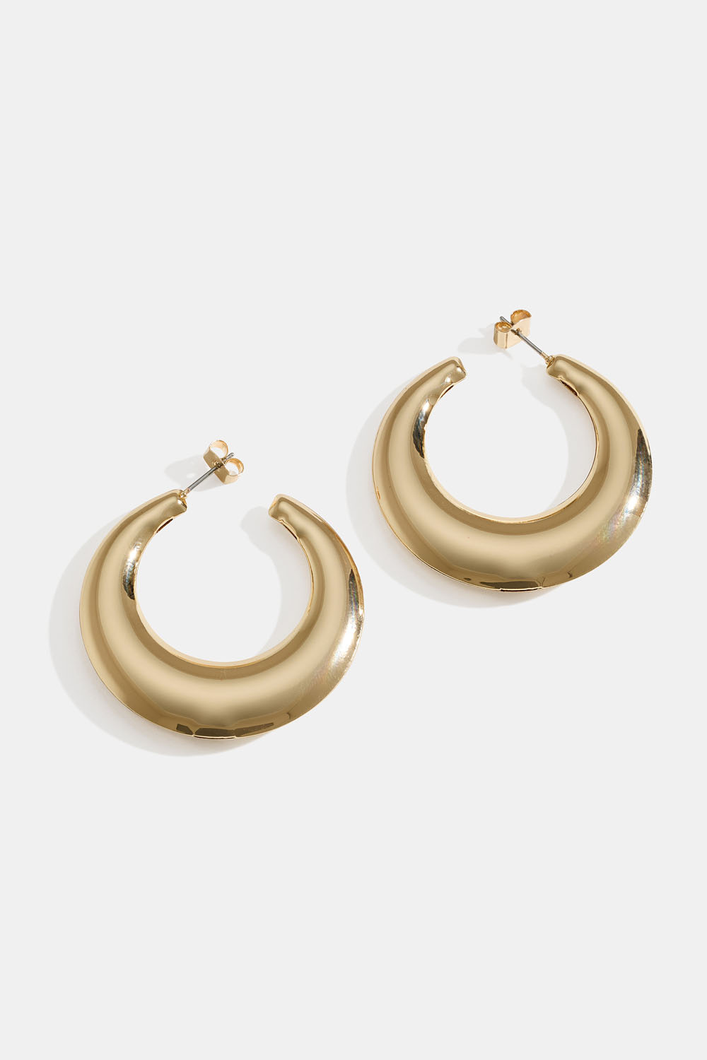 Guldfärgade hoops med rundad kant