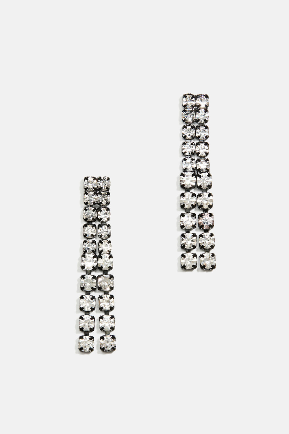 Mörkgrå strassörhängen