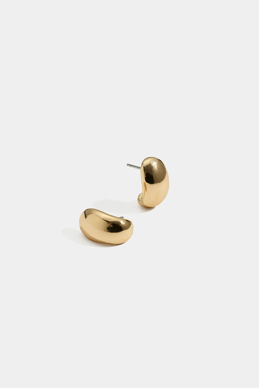 Breda guldfärgade studs med blank design