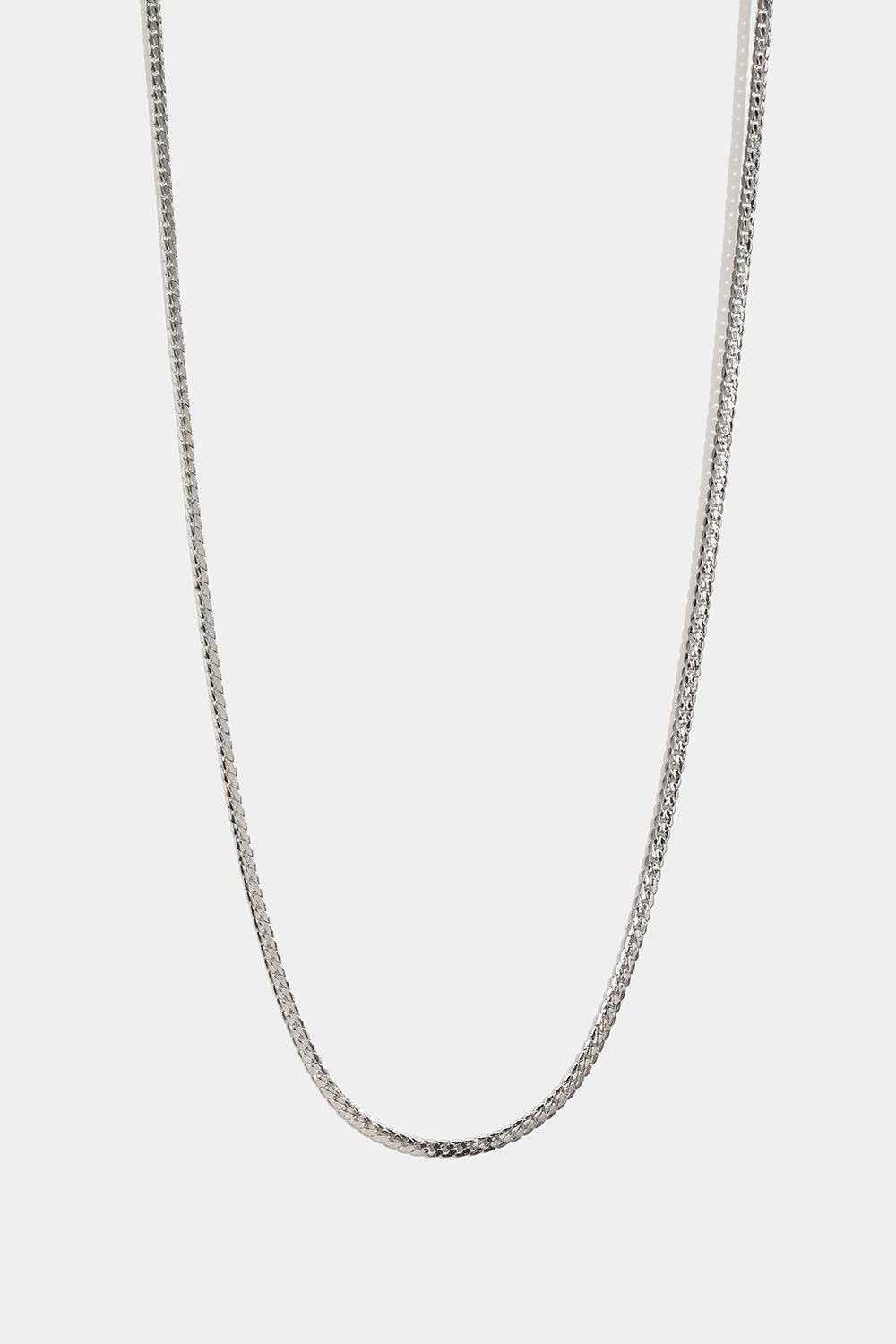 Långt halsband med platt kedja