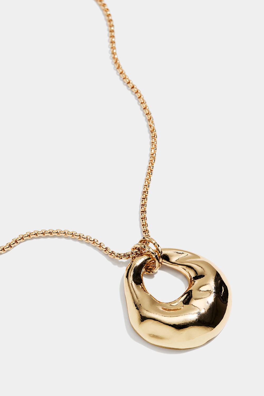 Halsband med cirkelhänge, guldfärgat