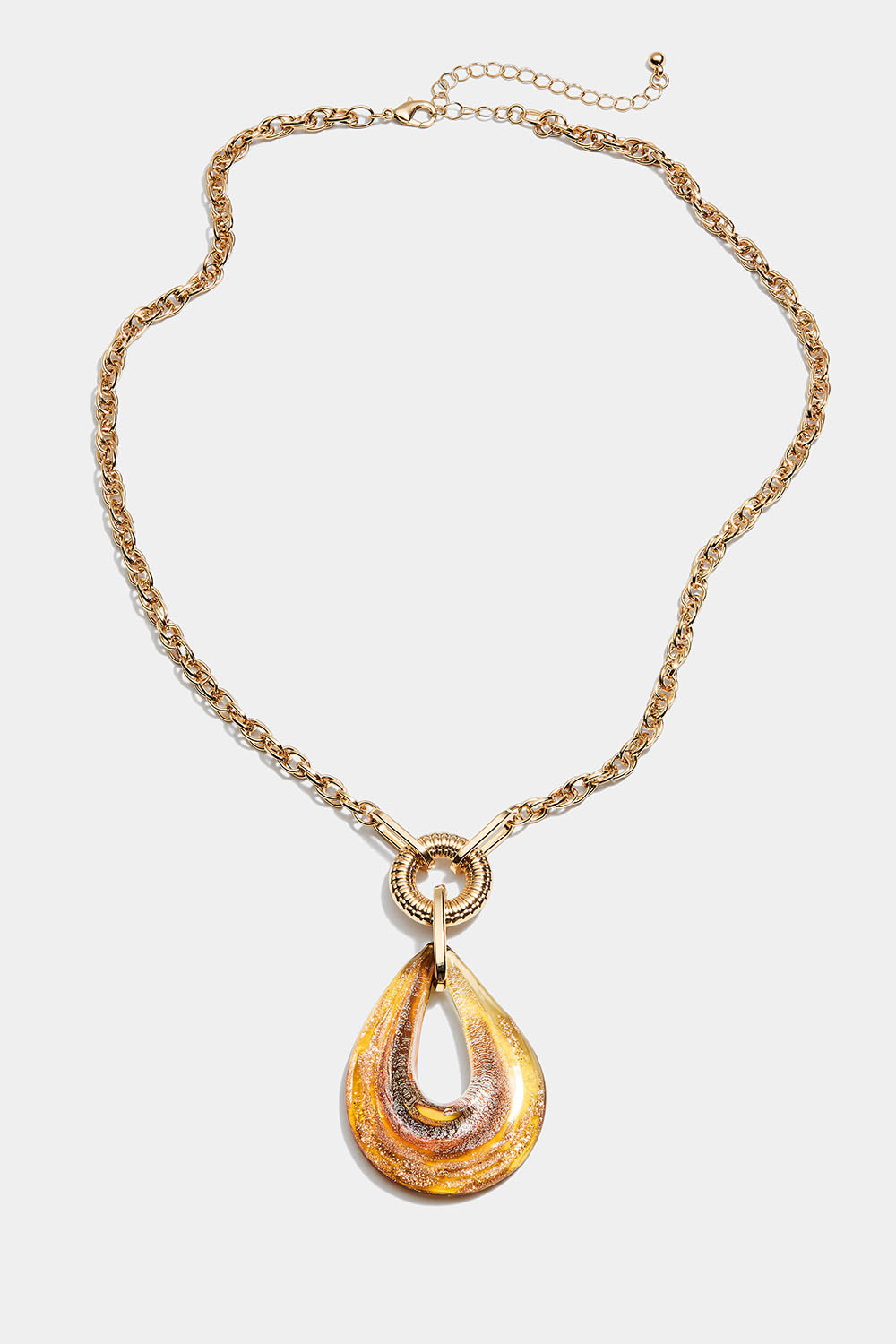 Halsband med droppformat glashänge