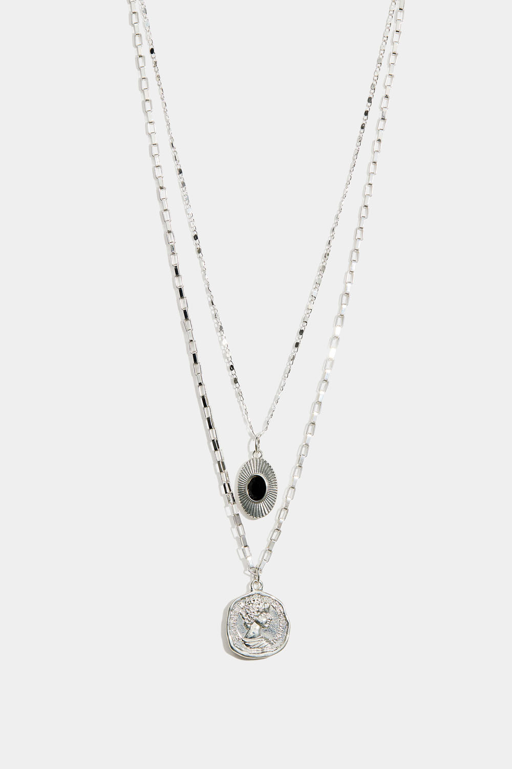 Dubbelhalsband med myntberlock