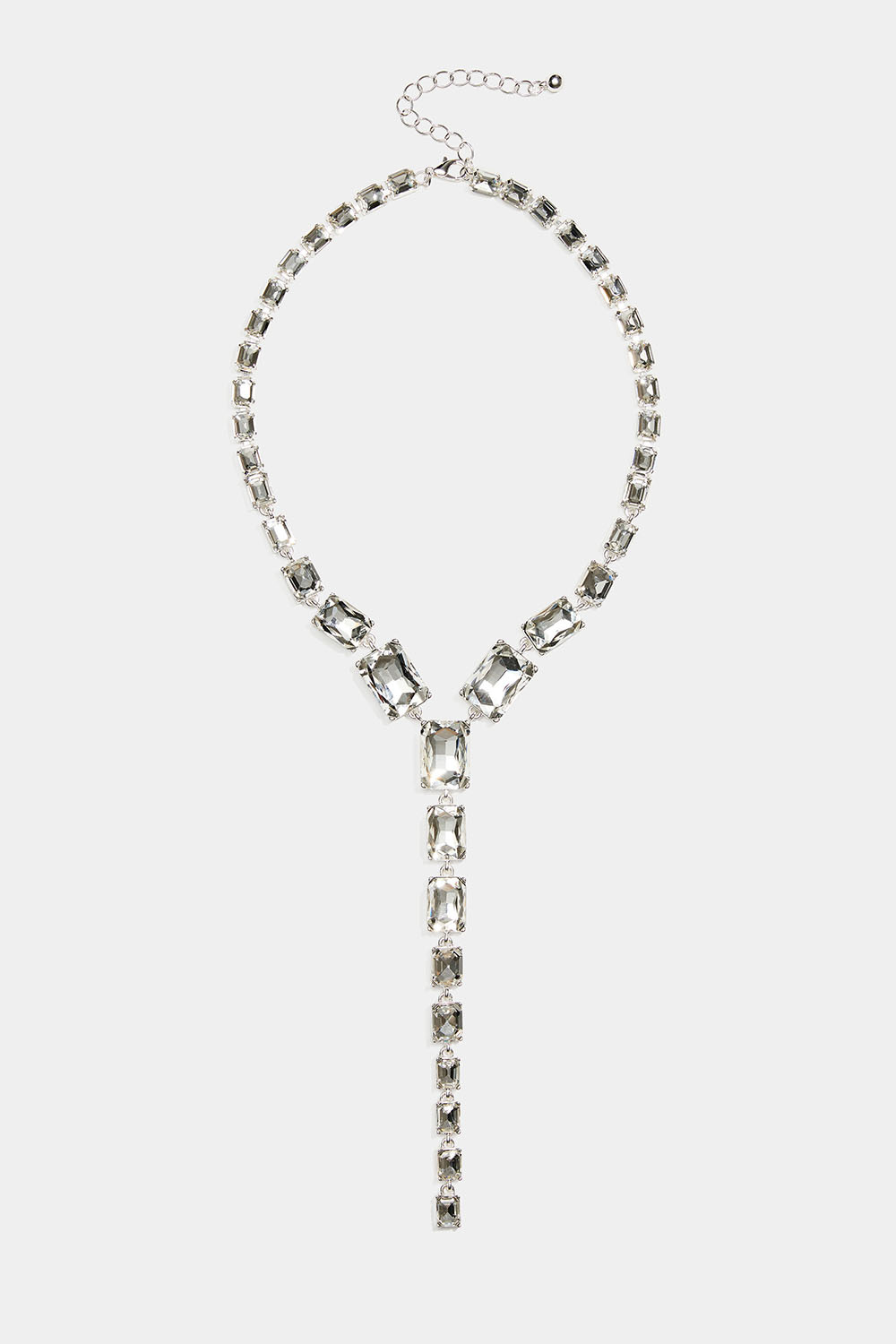 Lariat-halsband med rektangulära stenar