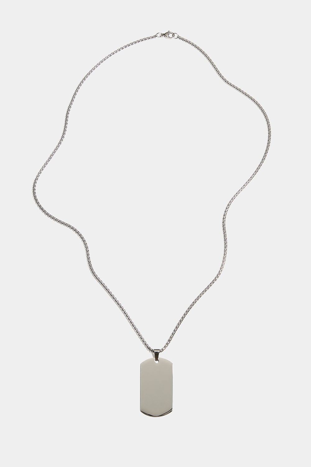 Halsband i stål med bricka