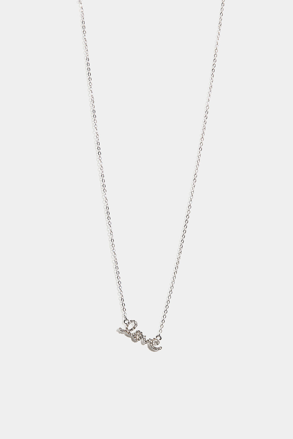 Halsband med LOVE och glasstenar
