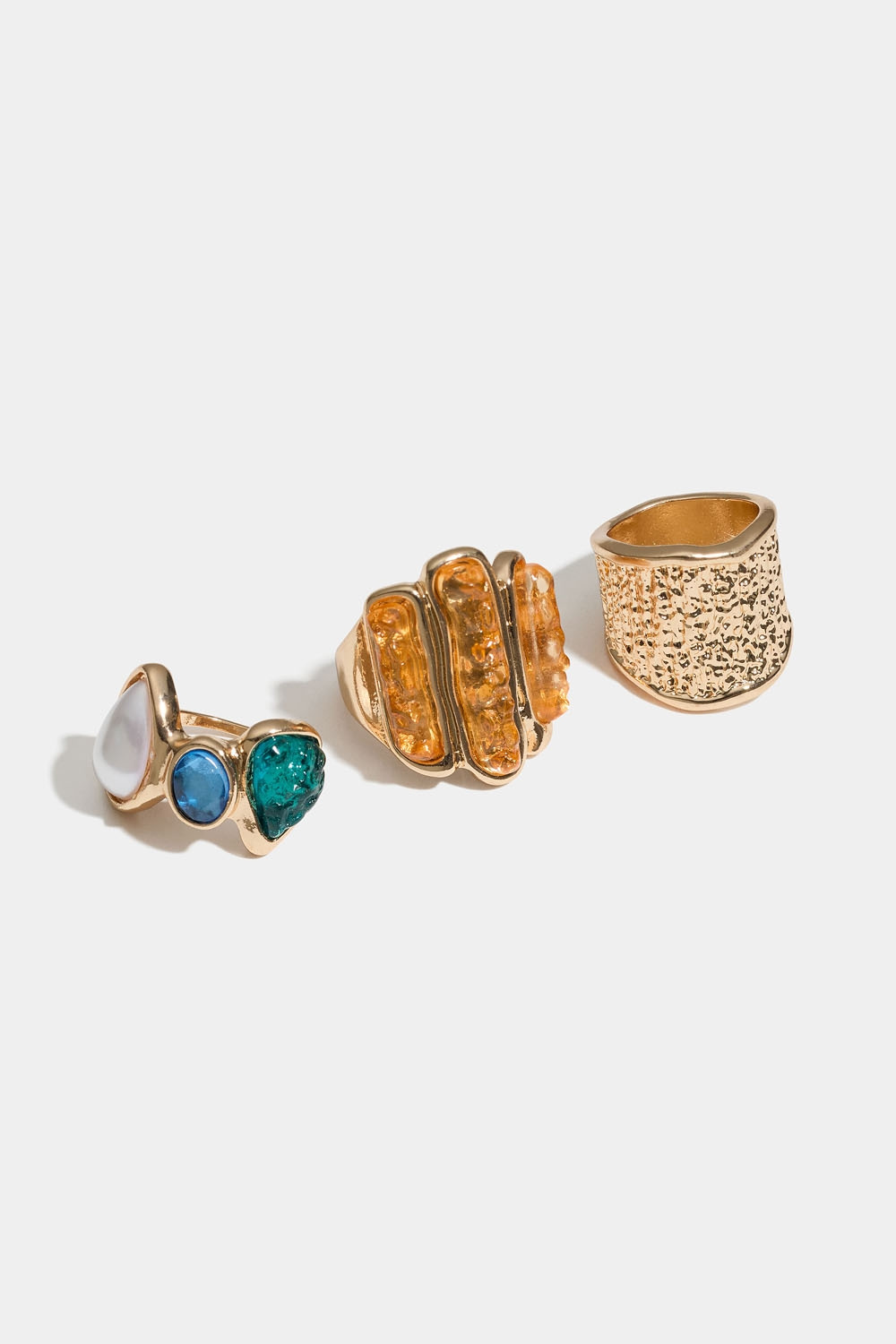 Ringar med bohemisk design, 3-pack