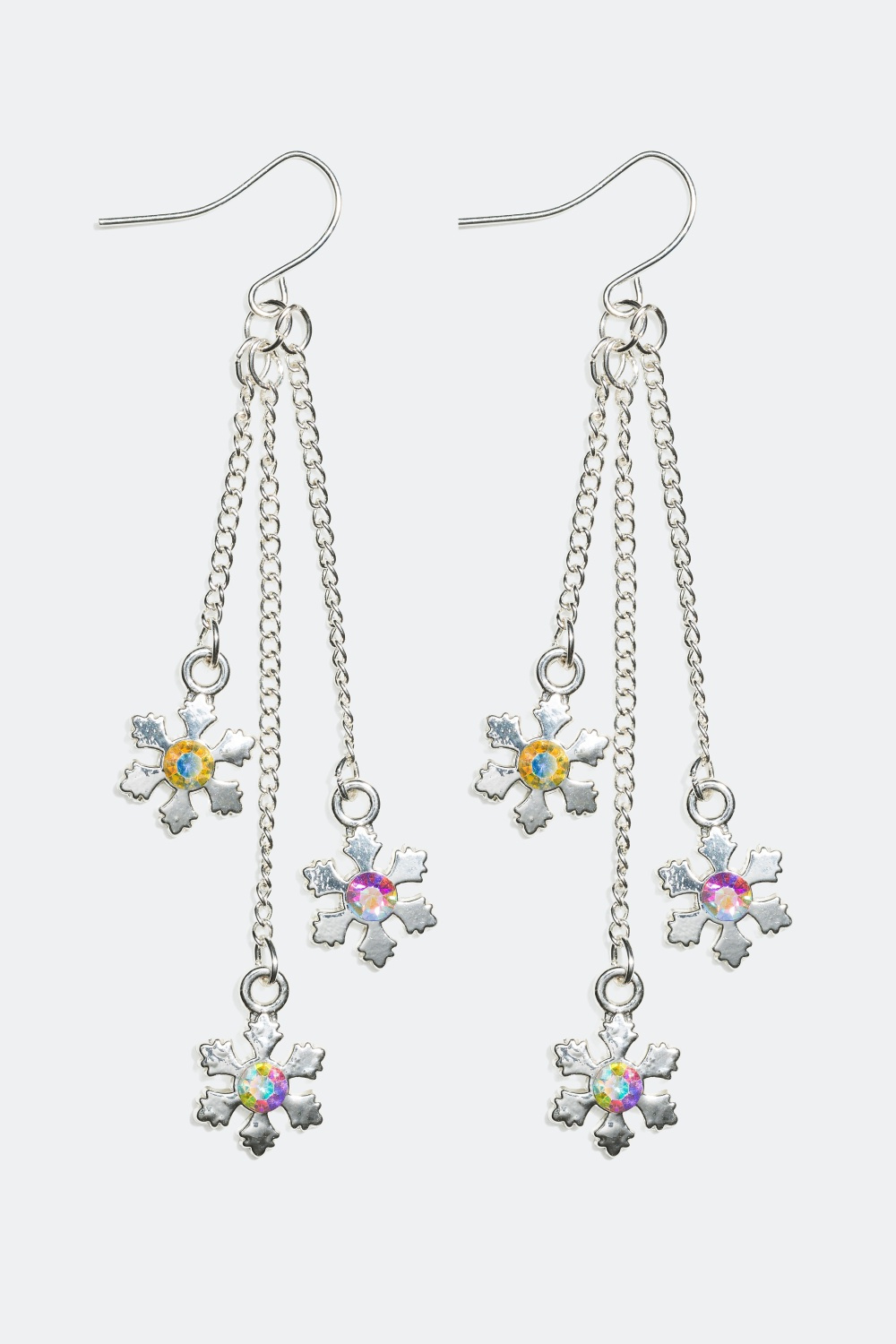 Örhängen  med hängande snöflingor