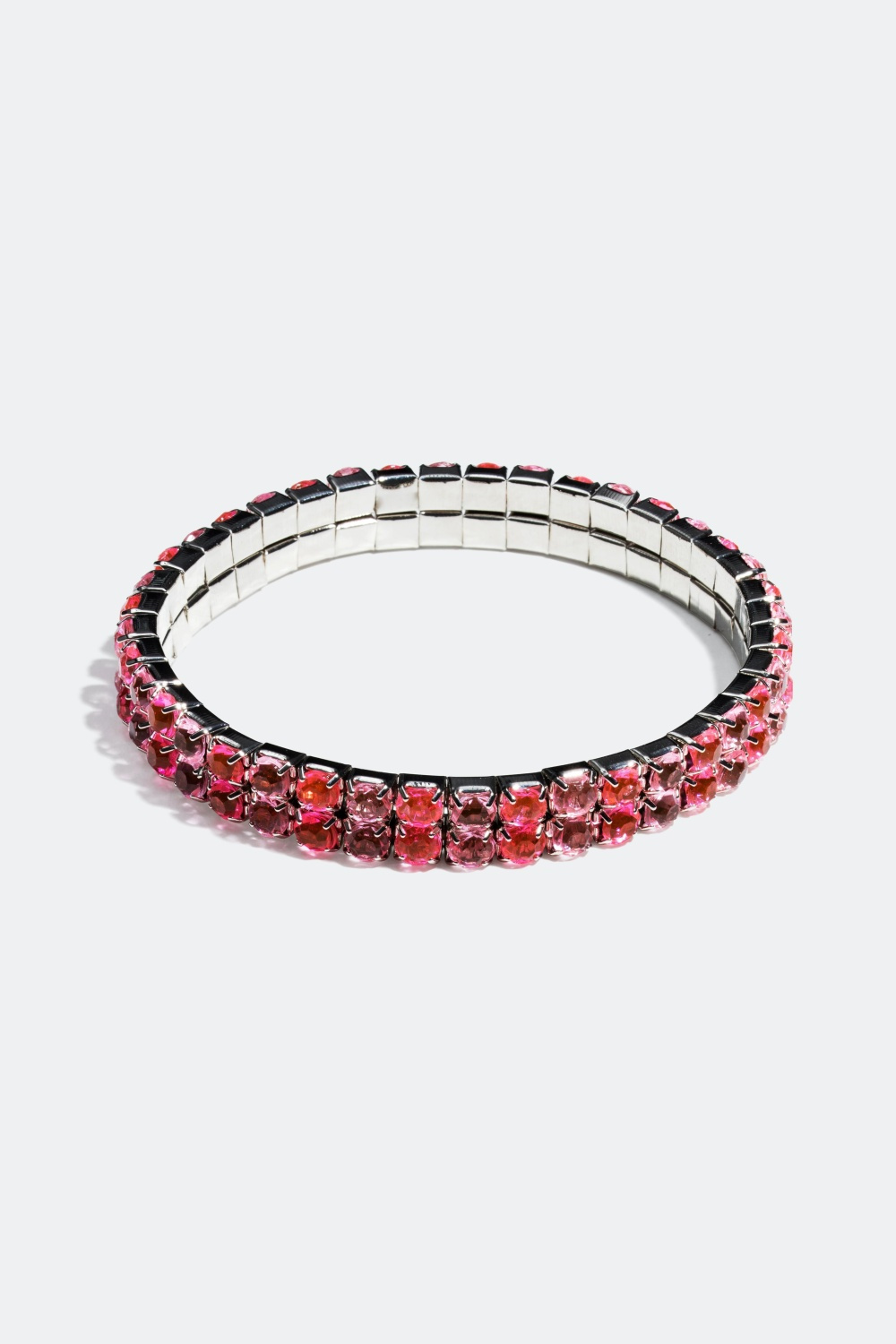 Armband med glasstenar i två rader 