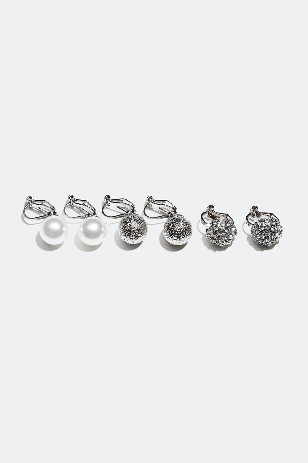 Clipsörhängen runda, 3-pack
