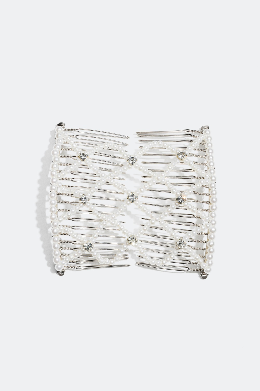 Dekorationskam med pärlor och glasstenar