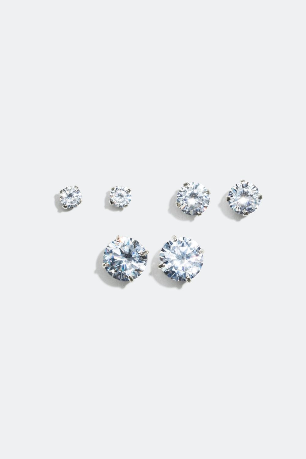 Silverörhängen, Cubic Zirconia glasstenar, multipack