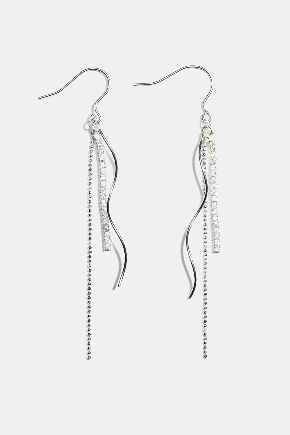 Örhängen i äkta silver, hängande länkar