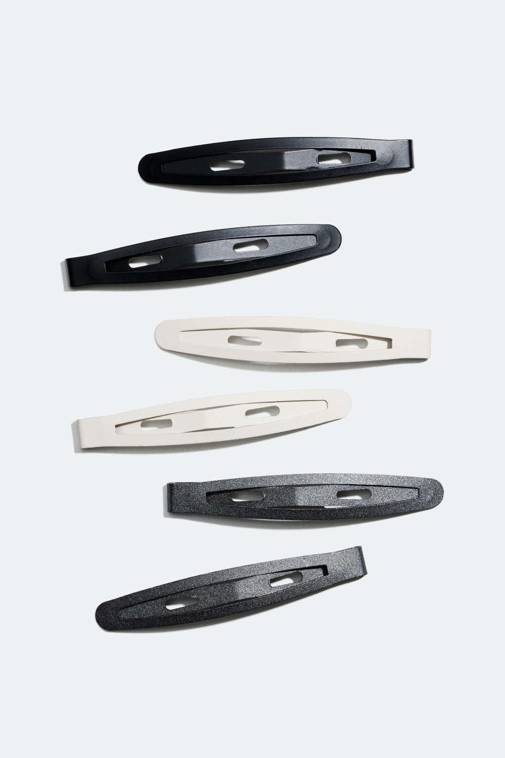 6-pack hårspännen med matt färg