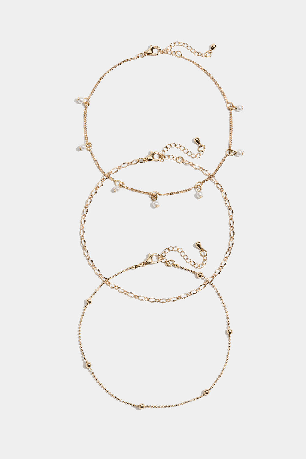 Vristlänkar med dekorativa detaljer, 3-pack