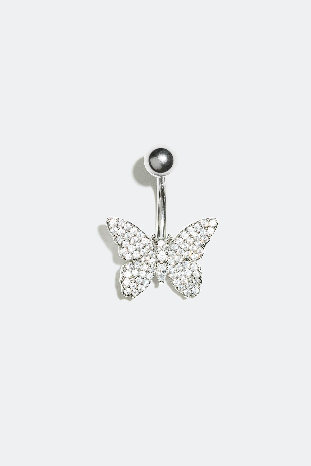 Navelpiercing med fjäril i Cubic Zirconia