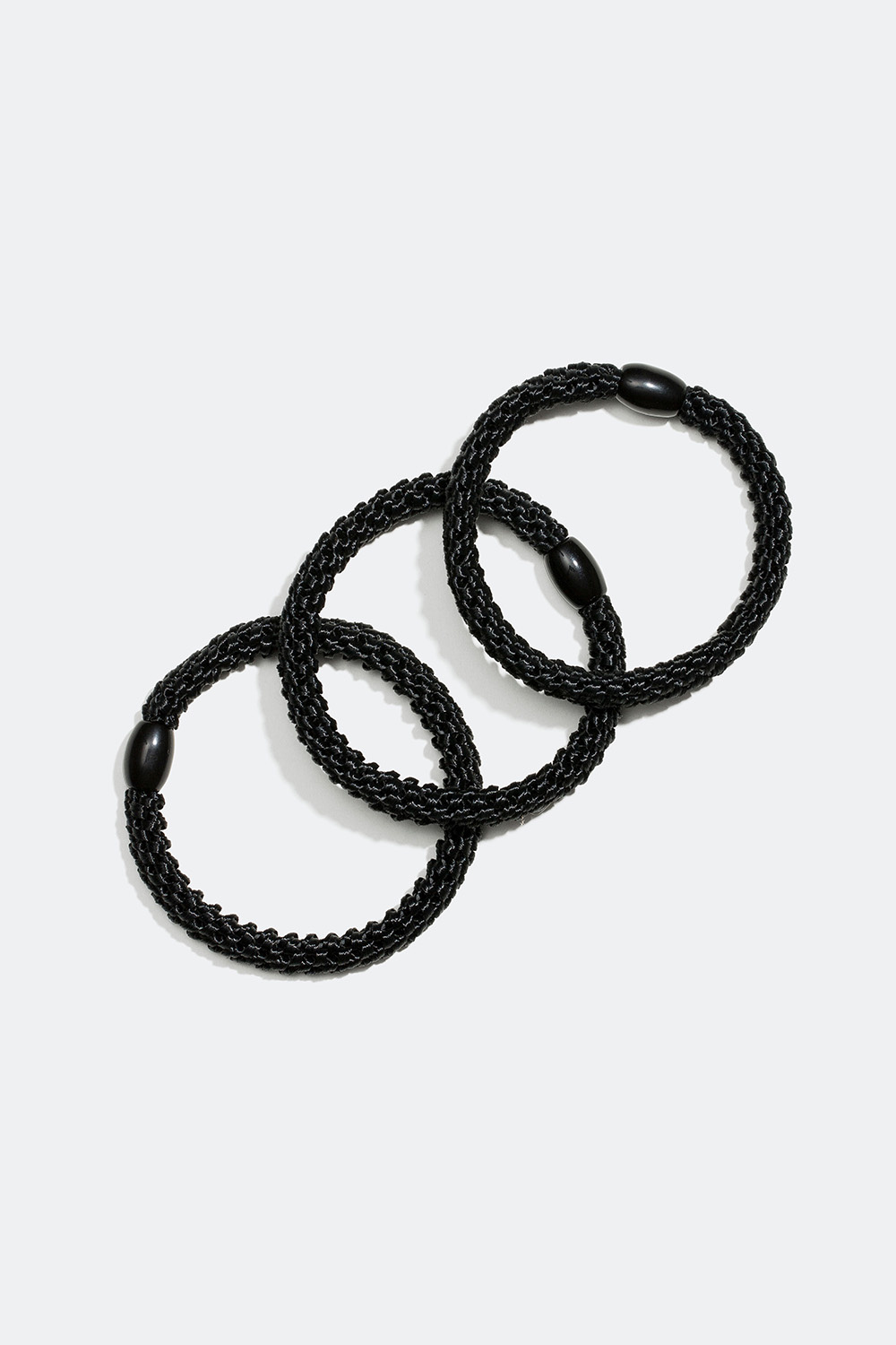 Flätade hårsnoddar med pärldetalj, 3-pack