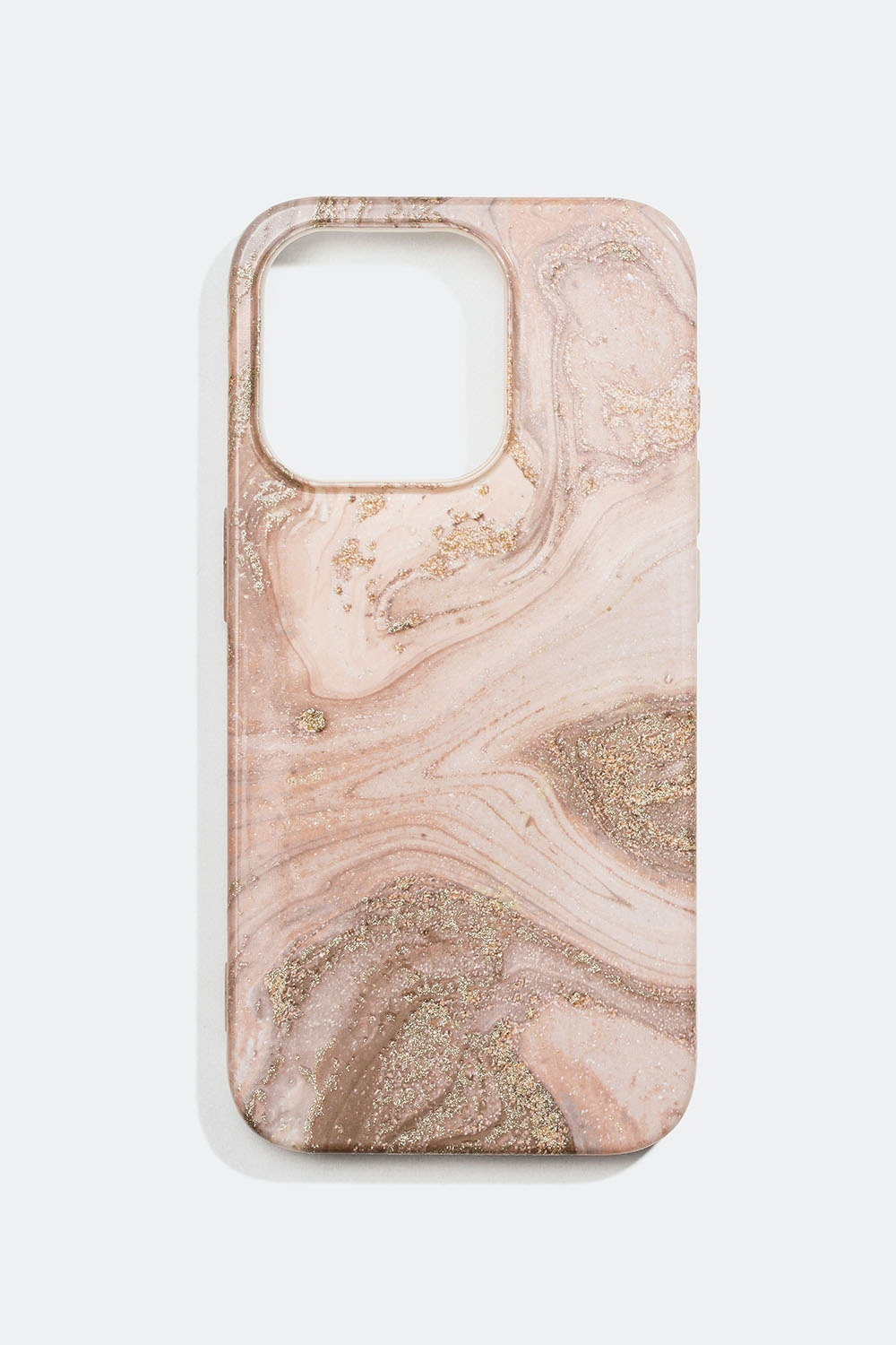 Rosa mobilskal i marmorerat mönster