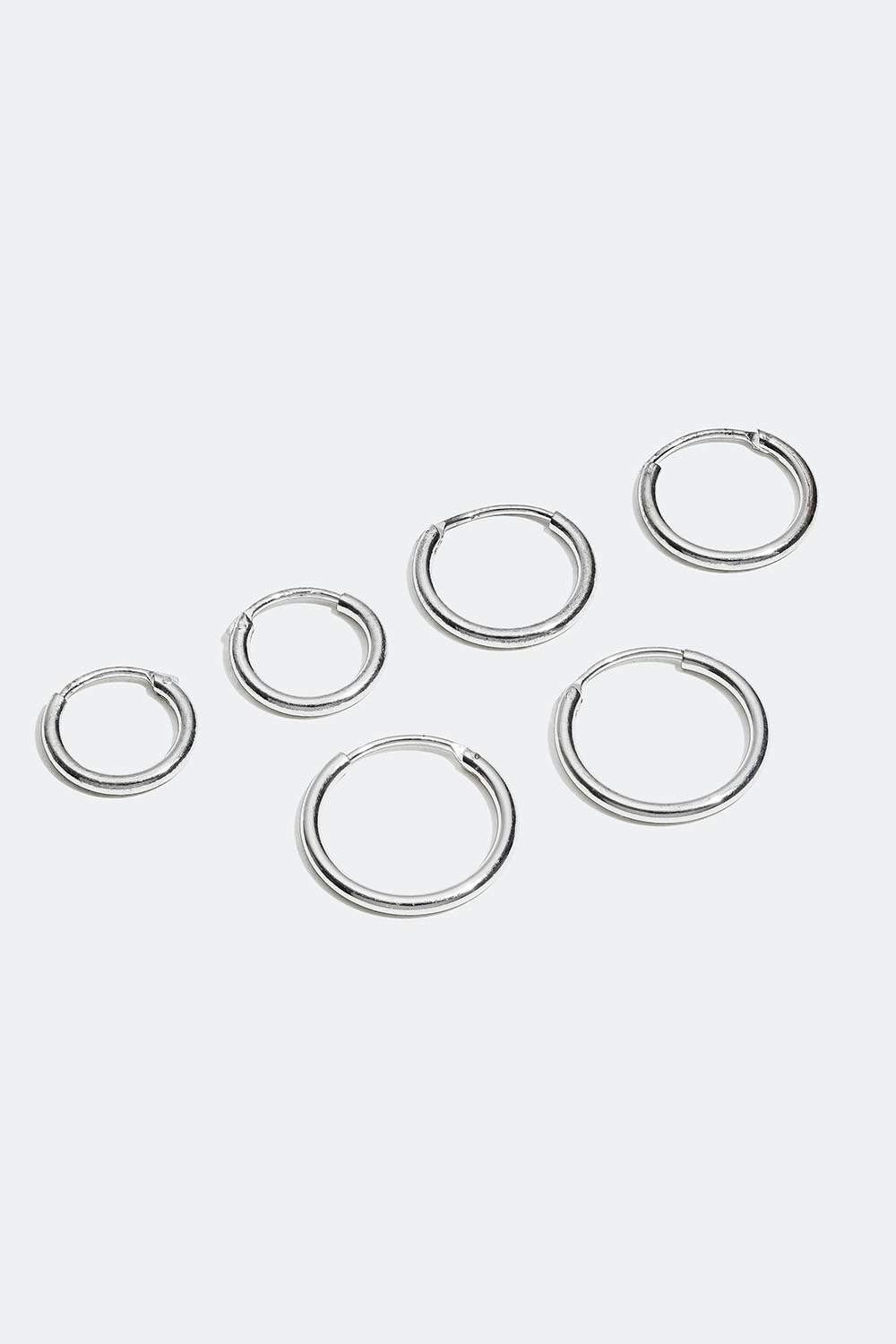 Små creoler i olika storlekar, 3-pack