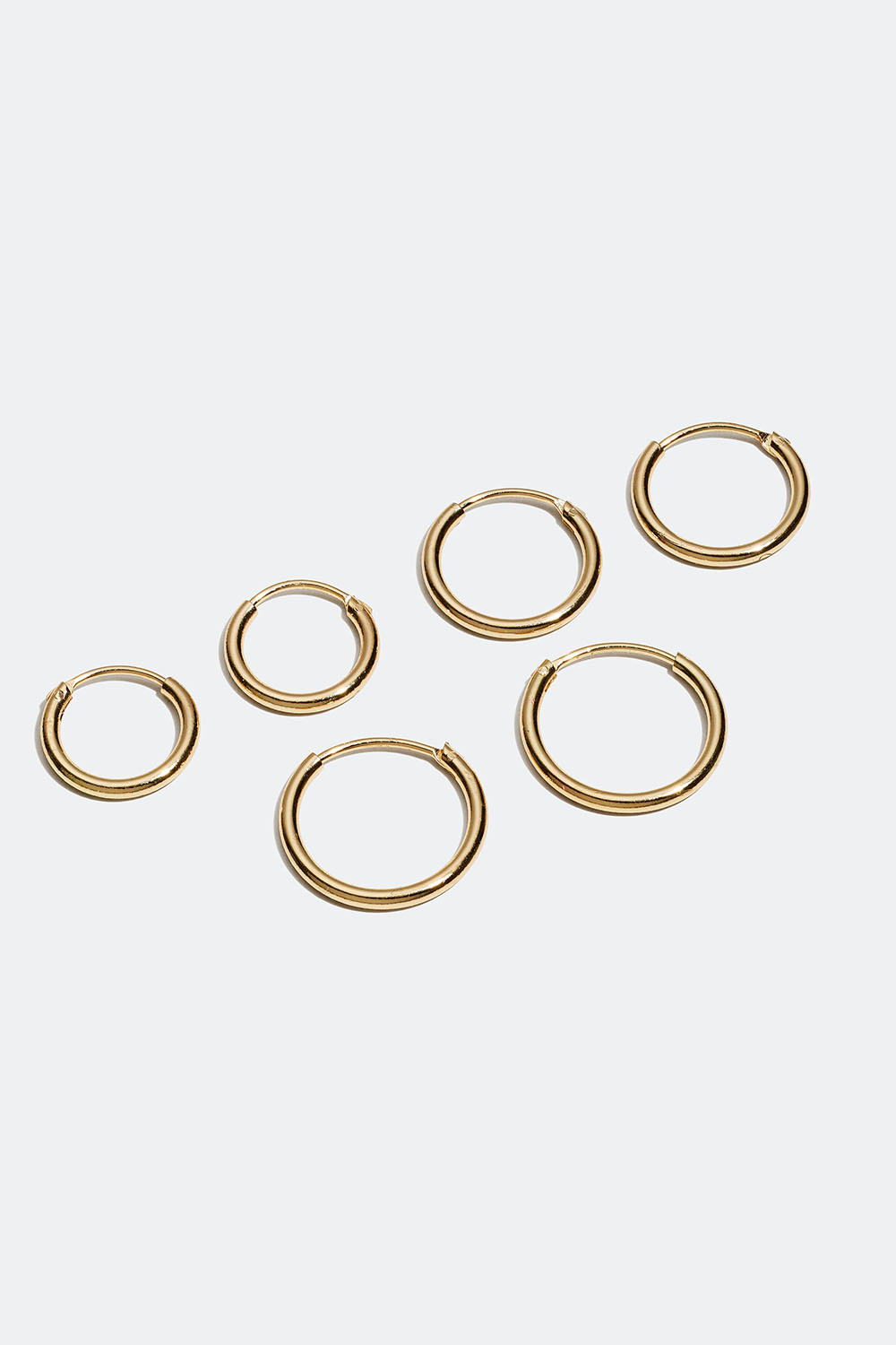 Små creoler i olika storlekar, 3-pack