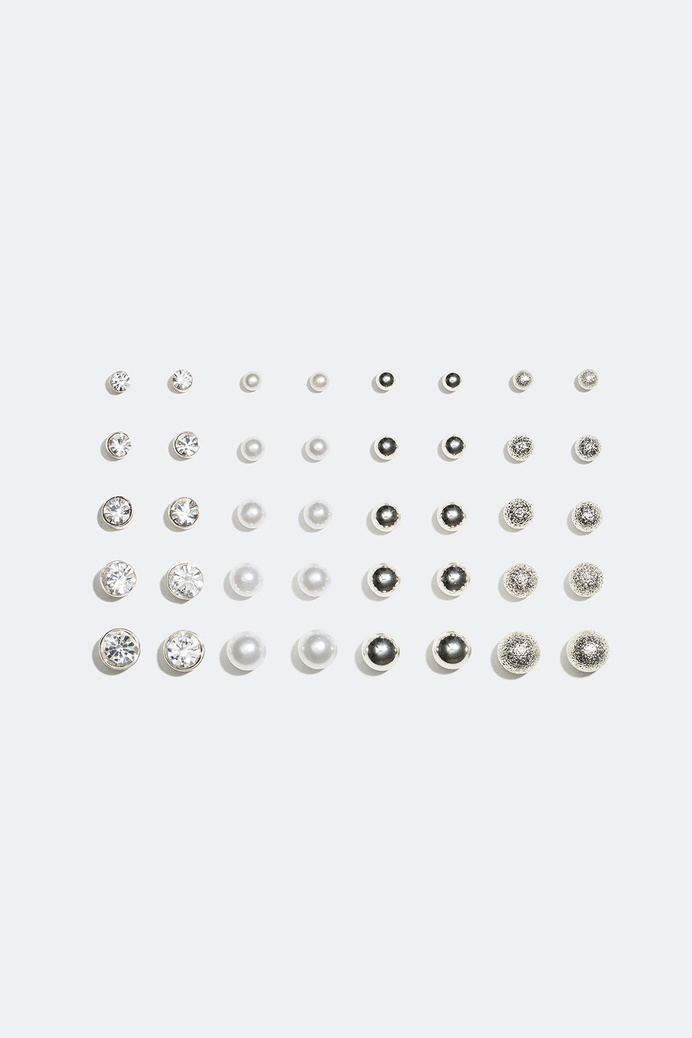 Multipack med studs, pärlor och glasstenar, 20-pack