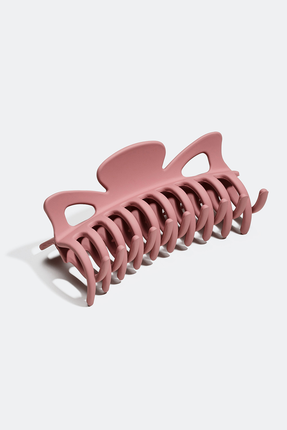 Stor rosa hårklämma med matt yta