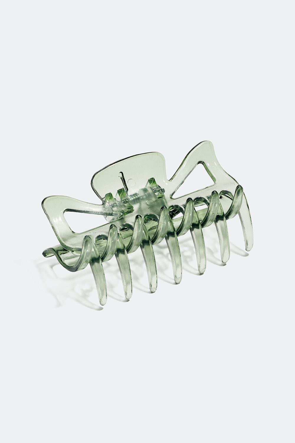 Liten hårklämma i ljusgrön, 6 cm