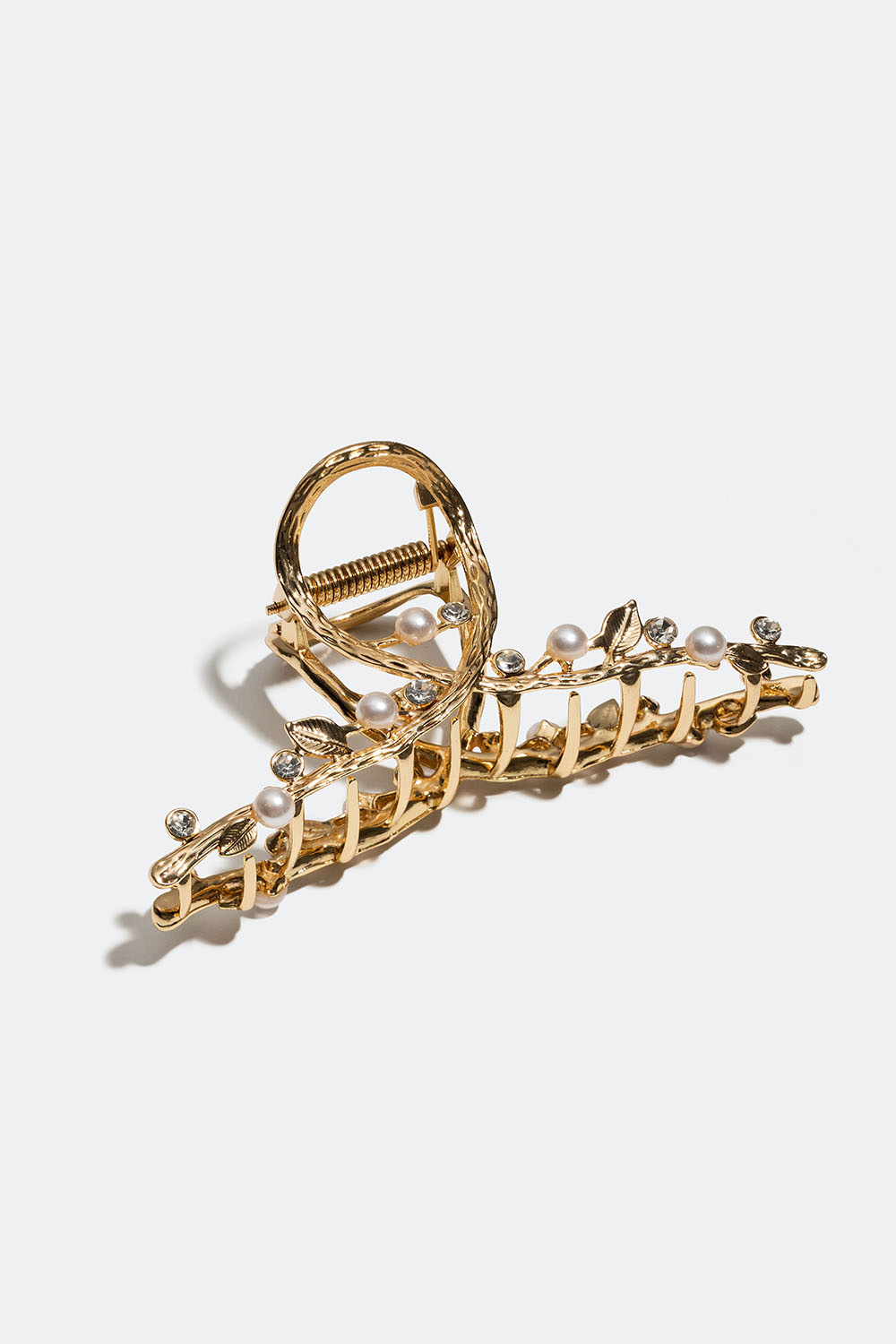 Hårklämma med ögla och bladmotiv