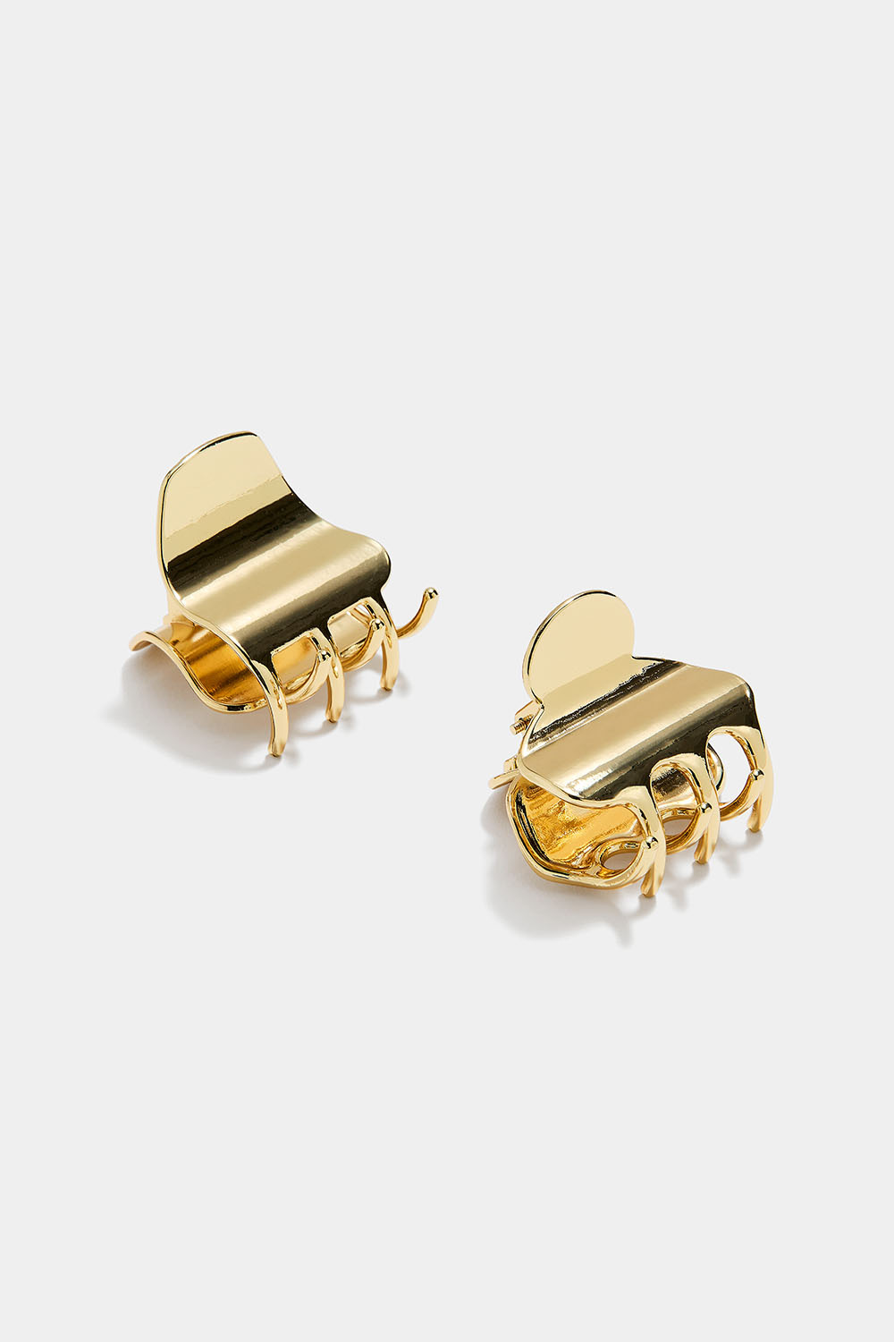 Guldfärgade hårklämmor, 2-pack