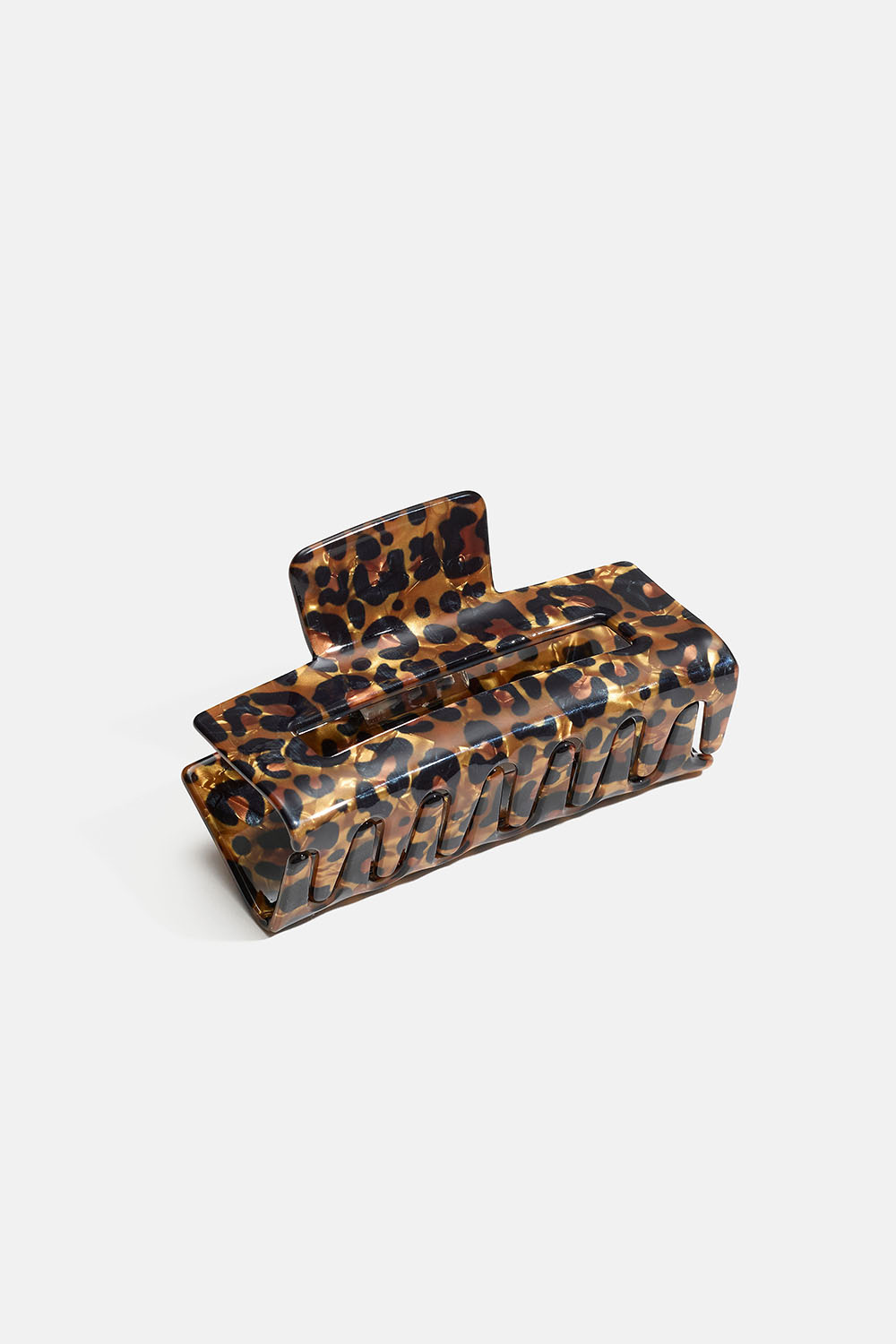 Hårklämma med leopardmönster