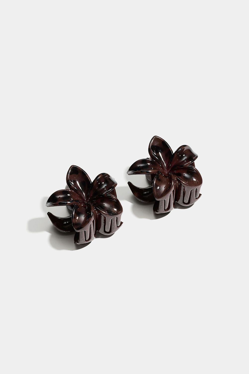 Hårklämmor med leopardmönstrade blommor, 2-pack