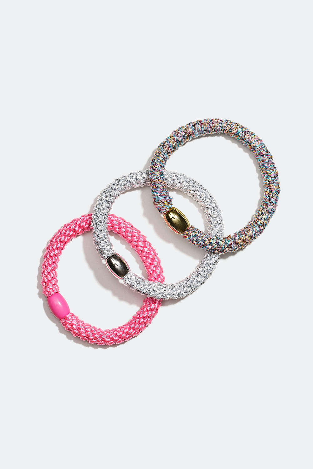 Flätade hårsnoddar i mix färg, 3-pack