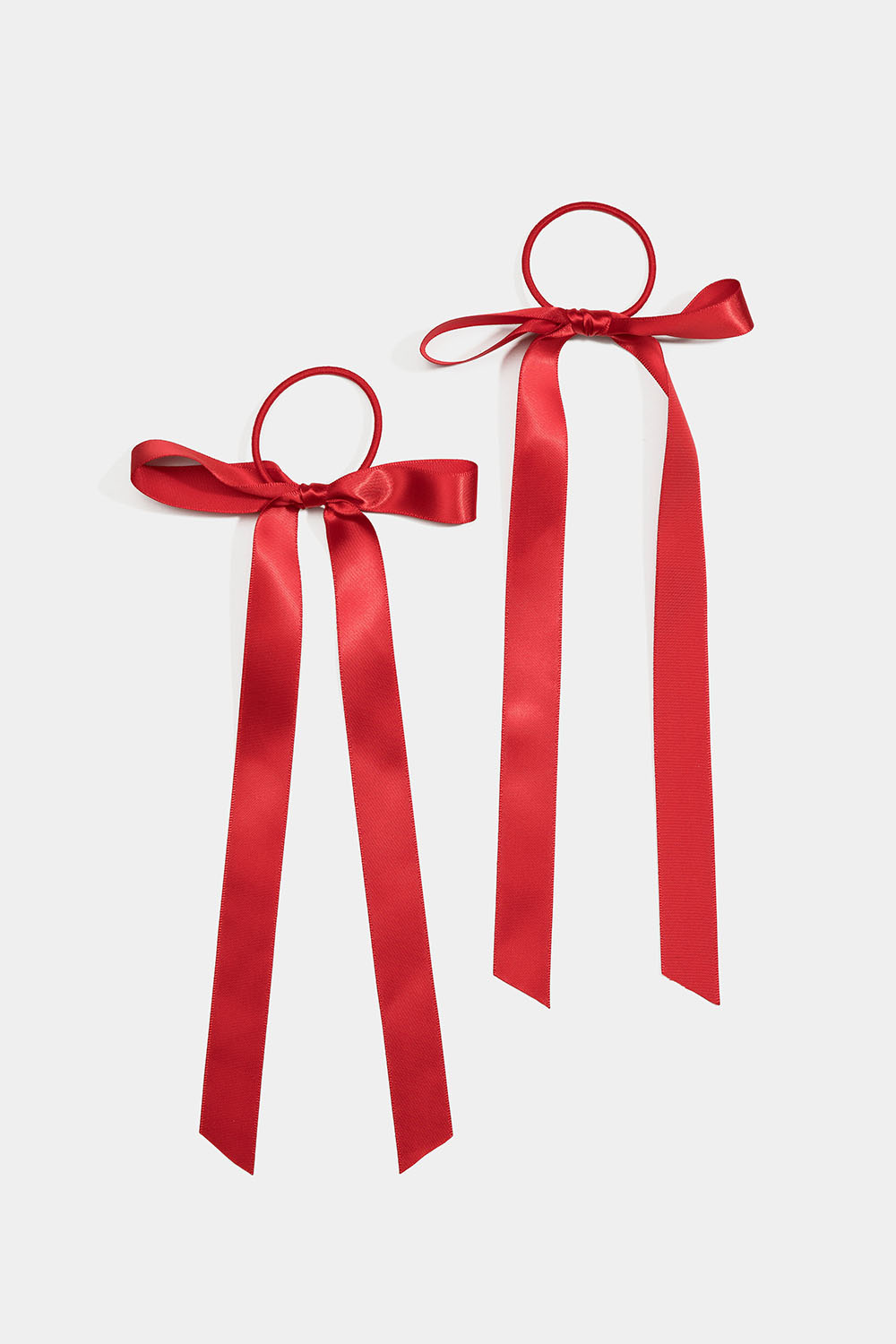 Hårsnoddar med röda rosetter, 2-pack