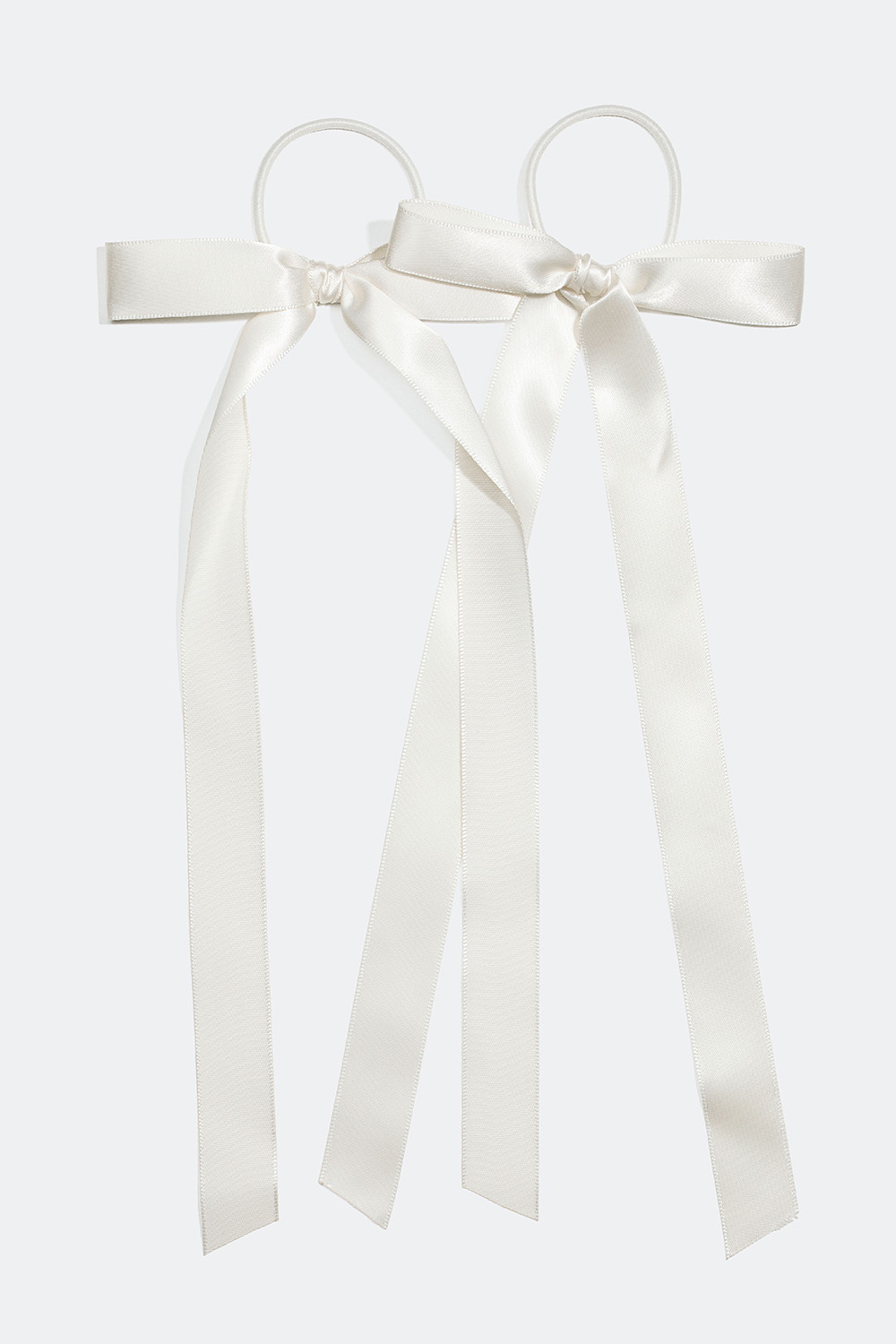 Hårsnoddar med vita rosetter, 2-pack