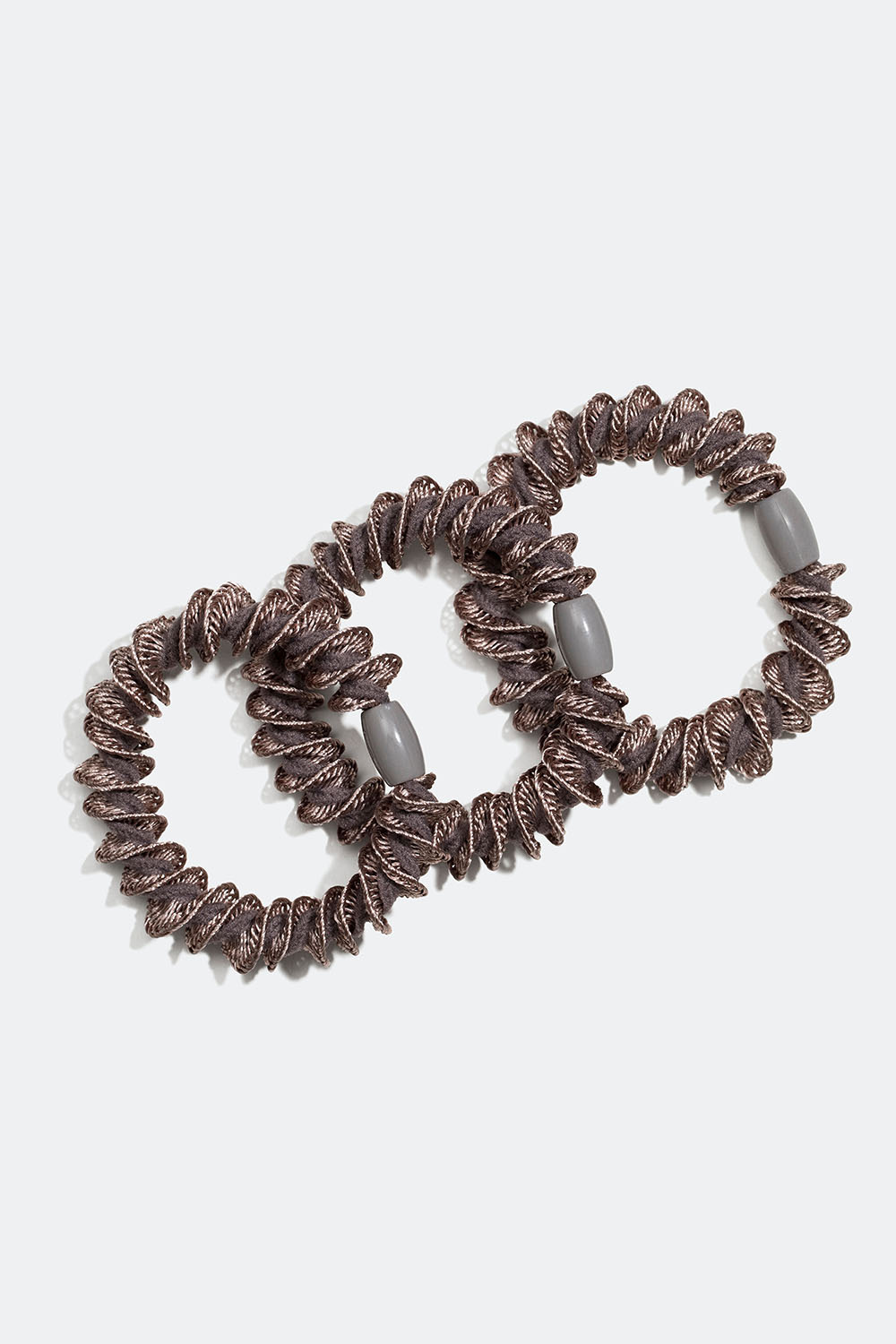 Beige tvinnade hårsnoddar, 3-pack