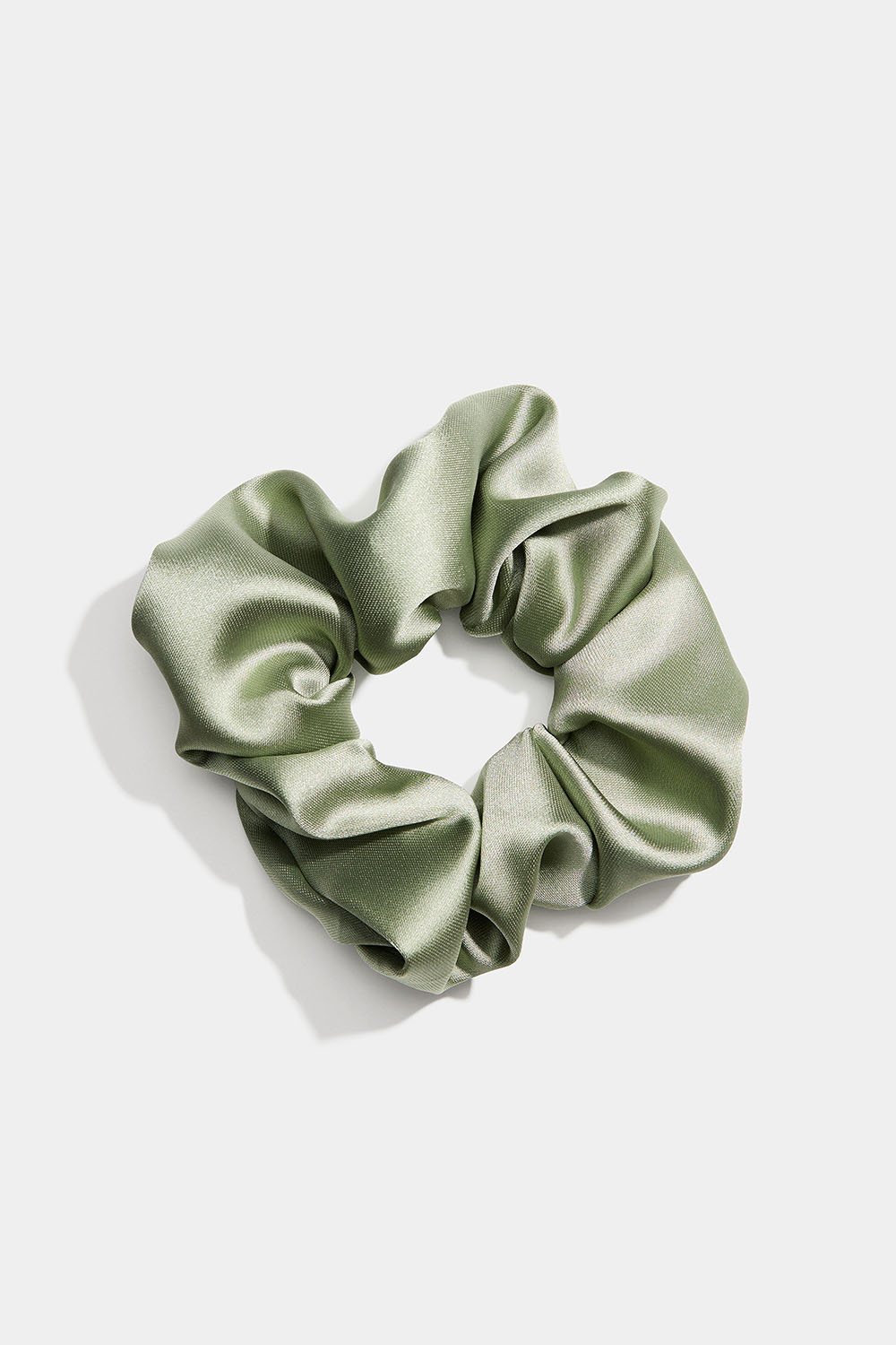 Glansig scrunchie, grön