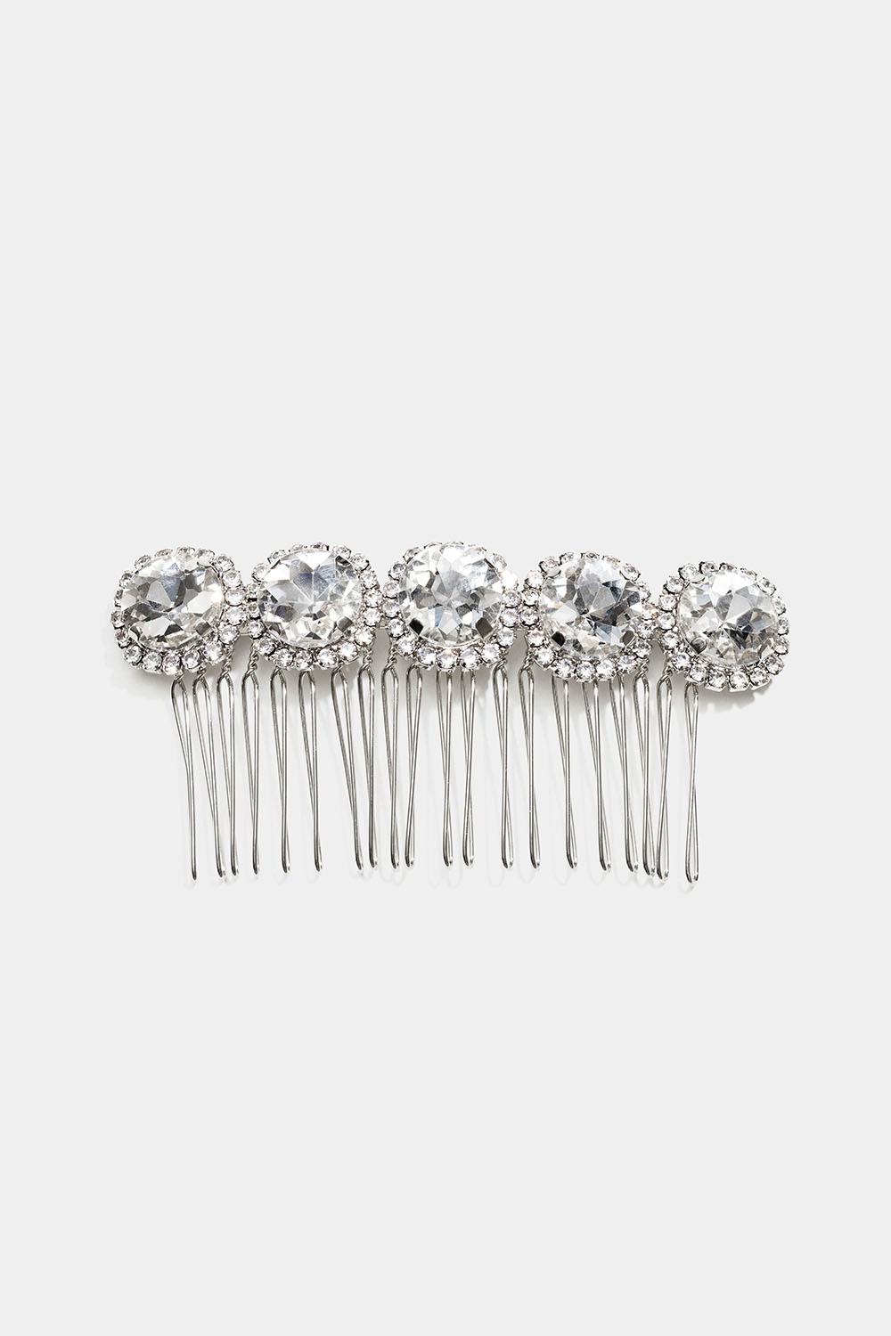 Hårkam med stora glasstenar och strass