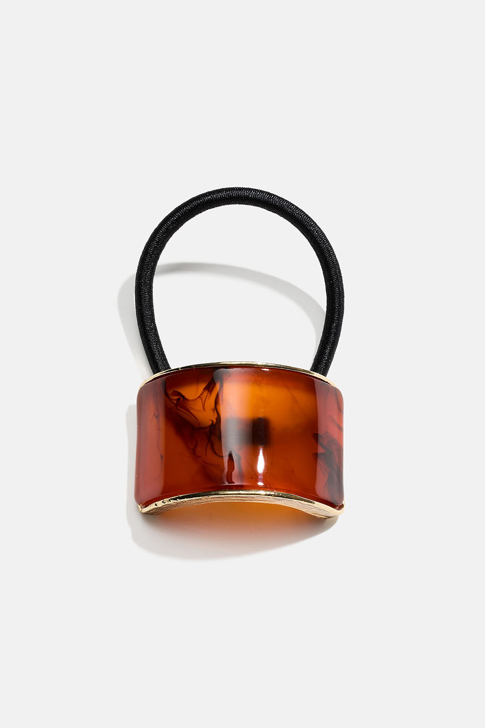 Hårsnodd med mörkbrun marmorerad detalj