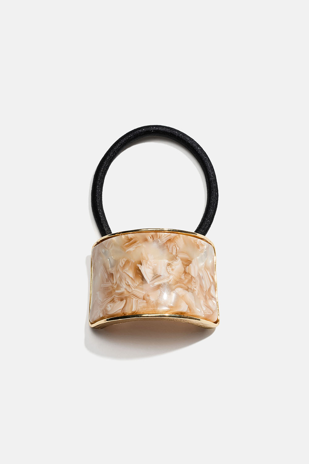 Hårsnodd med beige marmorerad detalj