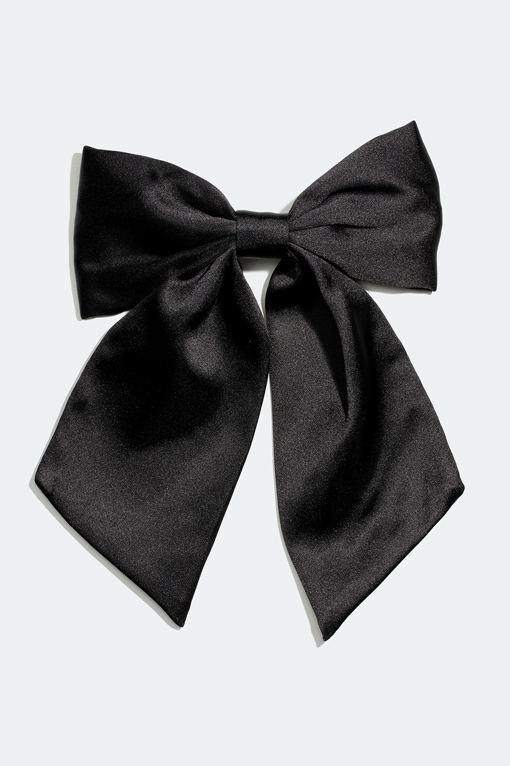 Hårspänne med rosett i svart sidenimitation