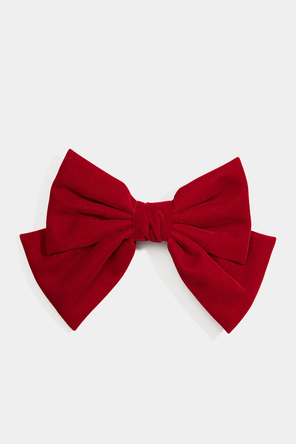 Hårspänne med röd sammetsrosett