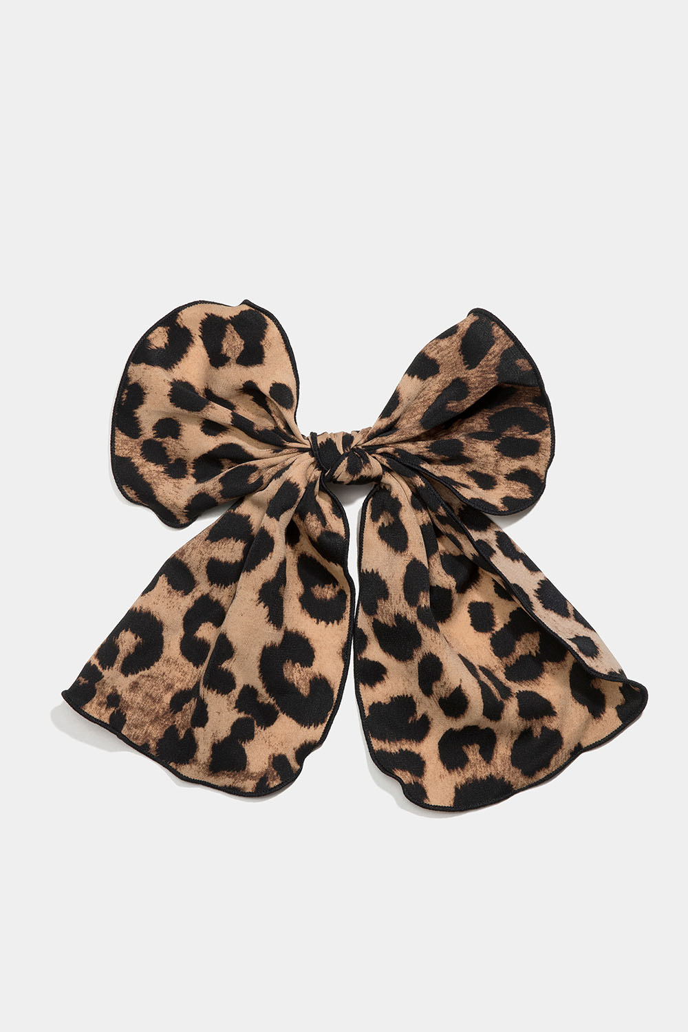 Hårspänne med rosett i leopardmönster