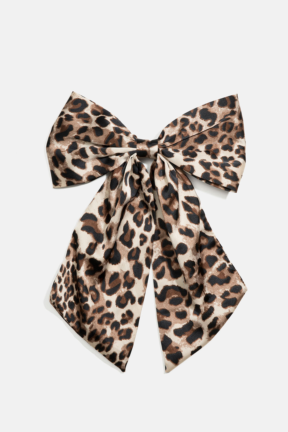 Hårspänne med stor leopardmönstrad rosett