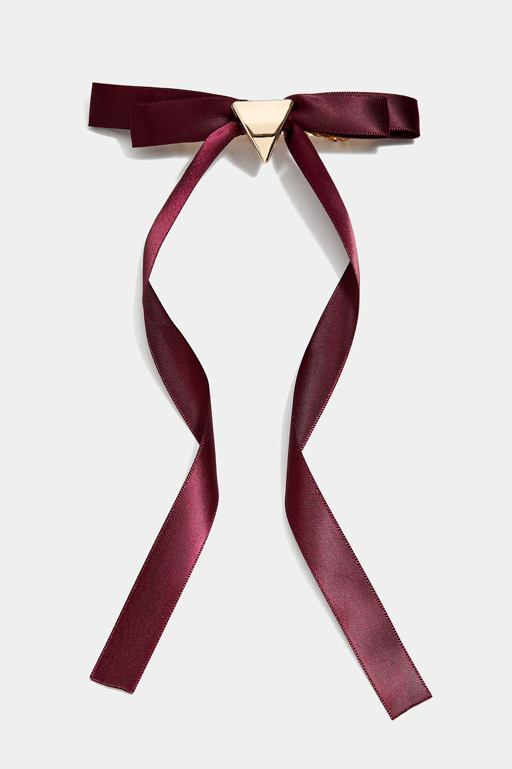 Hårspänne med vinröd rosett