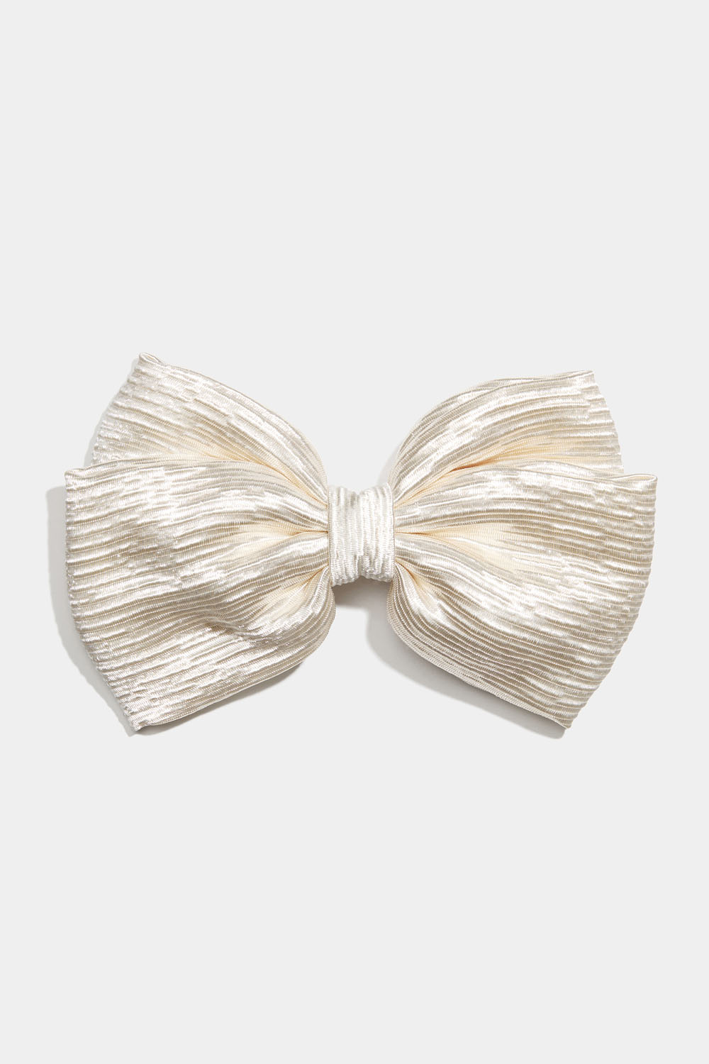 Hårspänne med beige plisserad rosett