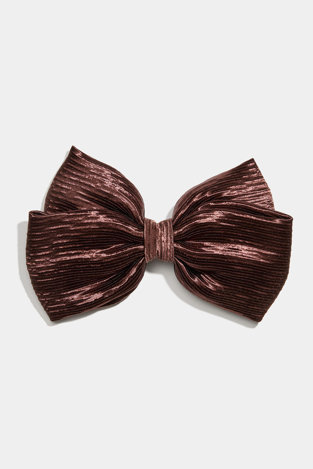 Hårspänne med brun plisserad rosett